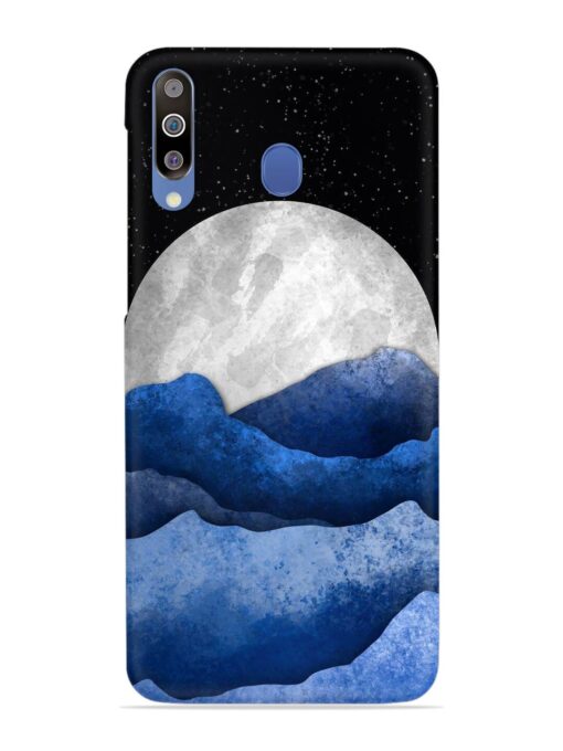 Full Moon Mountain Vector Snap Case for Samsung Galaxy M30 Zapvi