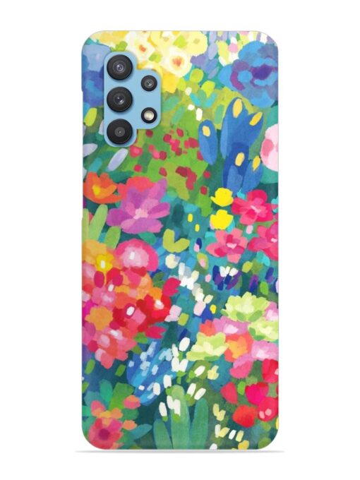 Watercolor Flower Art Snap Case for Samsung Galaxy M32 (5G) Zapvi