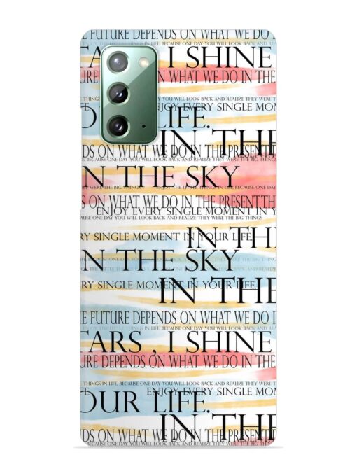 Seamless Slogans Pattern Snap Case for Samsung Galaxy Note 20 Zapvi