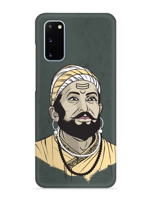 Shivaji Maharaj Vector Art Snap Case for Samsung Galaxy S20 Zapvi