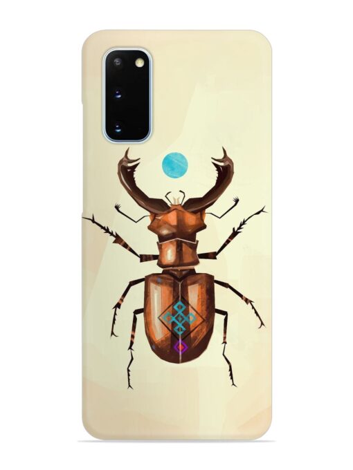 Stag Beetle Vector Snap Case for Samsung Galaxy S20 Zapvi