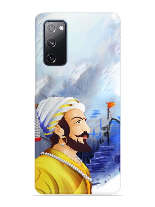 Shivaji Maharaj Color Paint Art Snap Case for Samsung Galaxy S20 Fe (5G) Zapvi