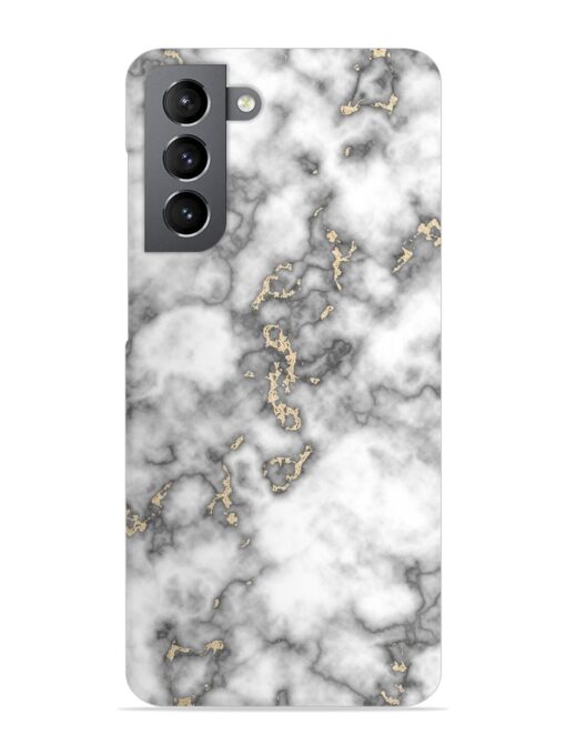 Gray And Gold Marble Snap Case for Samsung Galaxy S21 (5G) Zapvi