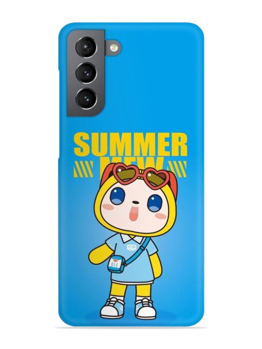 Summer Mew Cartoon Snap Case for Samsung Galaxy S21 (5G) Zapvi