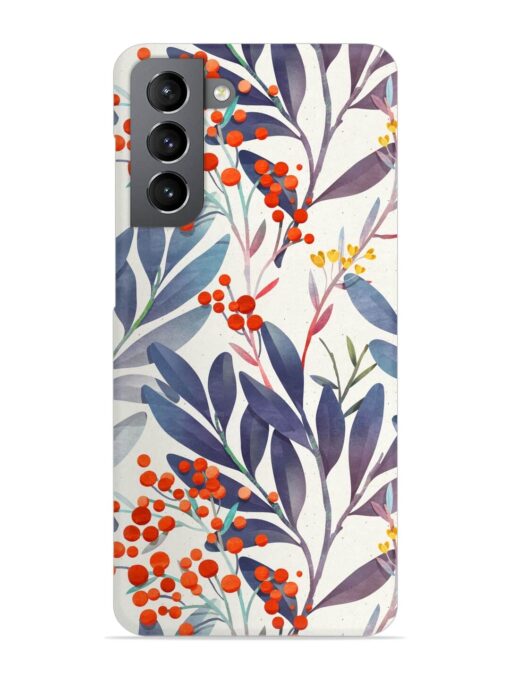 Seamless Floral Pattern Snap Case for Samsung Galaxy S21 Plus Zapvi