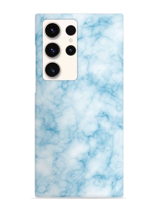 Blue White Natural Marble Snap Case for Samsung Galaxy S23 Ultra Zapvi
