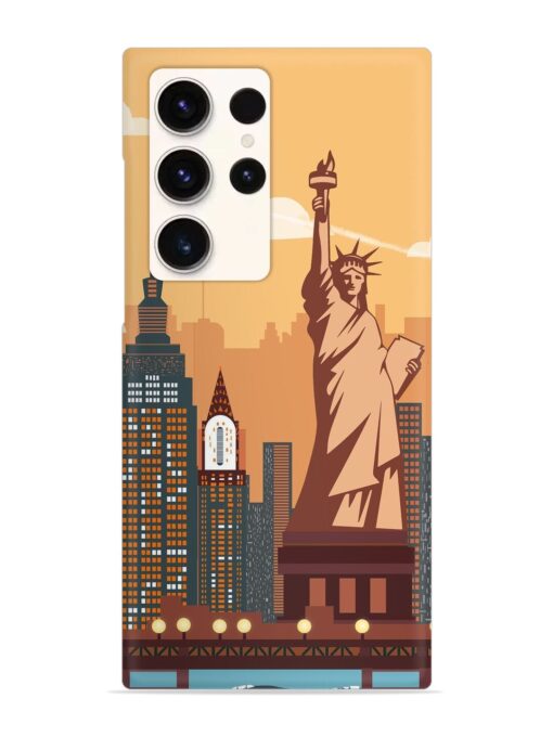 New York Statue Of Liberty Architectural Scenery Snap Case for Samsung Galaxy S23 Ultra Zapvi