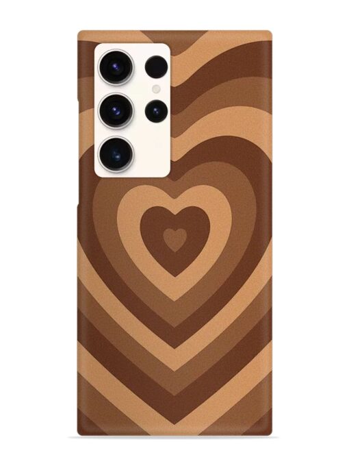 Brown Heart Snap Case for Samsung Galaxy S23 Ultra Zapvi