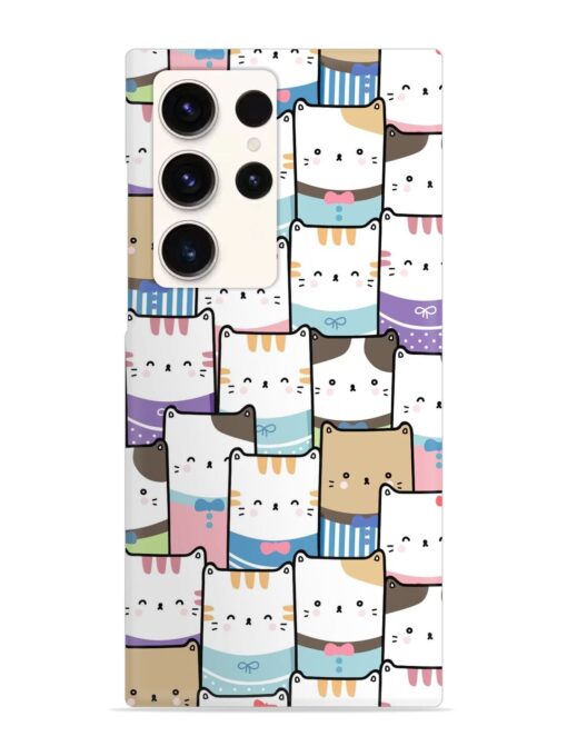 Cute Adorable Cat Snap Case for Samsung Galaxy S23 Ultra Zapvi
