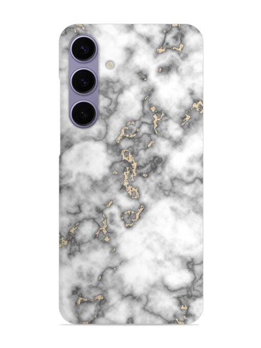 Gray And Gold Marble Snap Case for Samsung Galaxy S24 (5G) Zapvi