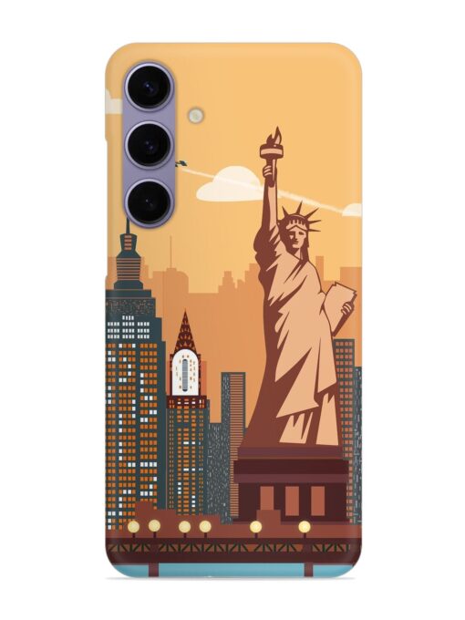 New York Statue Of Liberty Architectural Scenery Snap Case for Samsung Galaxy S24 (5G) Zapvi