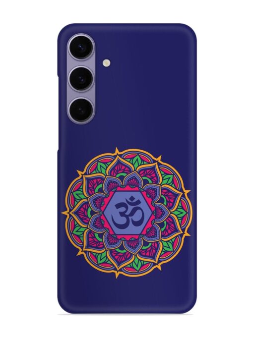 Om Mandala Art Blue Snap Case for Samsung Galaxy S24 (5G) Zapvi