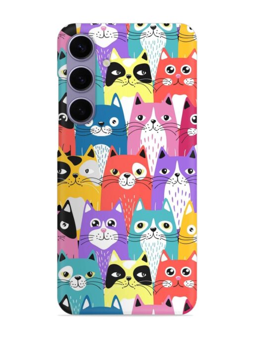 Funny Cartoon Cats Snap Case for Samsung Galaxy S24 (5G) Zapvi