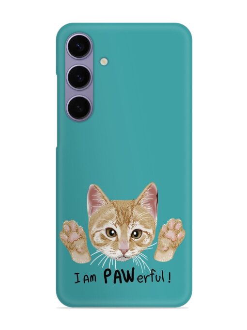 Typography Slogan Cat Snap Case for Samsung Galaxy S24 (5G) Zapvi