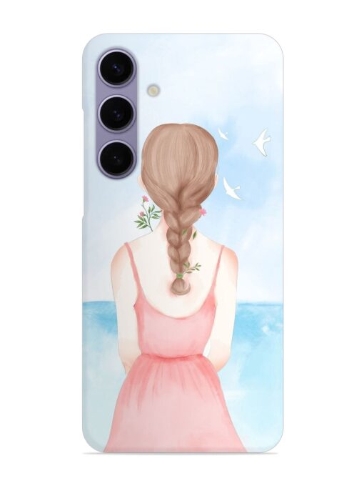 Watercolor Girl Vector Snap Case for Samsung Galaxy S24 (5G) Zapvi