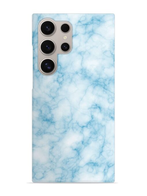 Blue White Natural Marble Snap Case for Samsung Galaxy S24 Ultra (5G) Zapvi