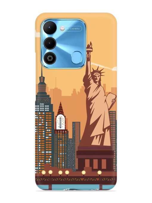 New York Statue Of Liberty Architectural Scenery Snap Case for Tecno Spark 9 Zapvi