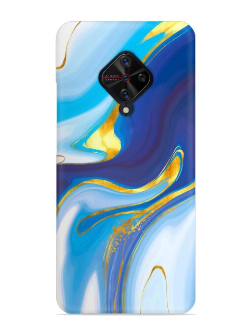 Watercolor Background With Golden Foil Snap Case for Vivo S1 Pro Zapvi