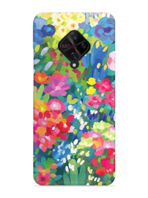 Watercolor Flower Art Snap Case for Vivo S1 Pro Zapvi