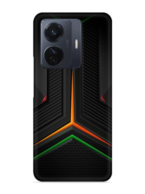 Orange Triangle Light Snap Case for Vivo T1 Pro (5G) Zapvi