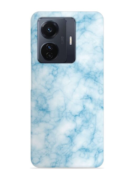 Blue White Natural Marble Snap Case for Vivo T1 Pro (5G) Zapvi