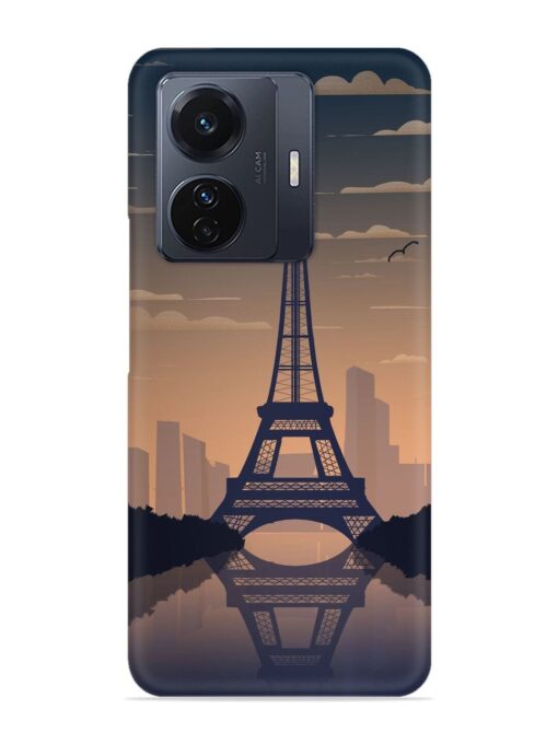 France Paris Eiffel Tower Gradient Snap Case for Vivo T1 Pro (5G) Zapvi