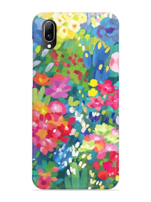 Watercolor Flower Art Snap Case for Vivo V11 Pro Zapvi