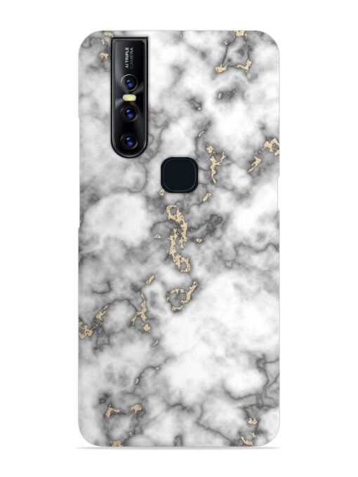 Gray And Gold Marble Snap Case for Vivo V15 Zapvi