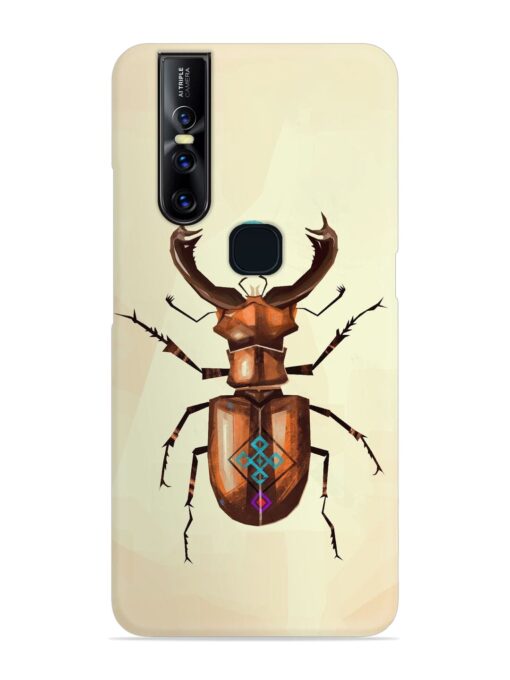 Stag Beetle Vector Snap Case for Vivo V15 Zapvi