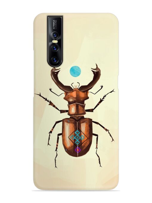 Stag Beetle Vector Snap Case for Vivo V15 Pro Zapvi