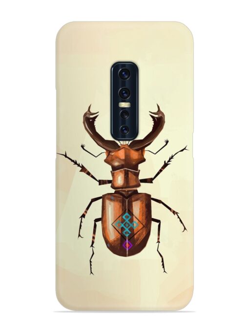 Stag Beetle Vector Snap Case for Vivo V17 Pro Zapvi