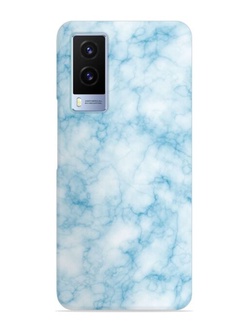 Blue White Natural Marble Snap Case for Vivo V21E (5G) Zapvi