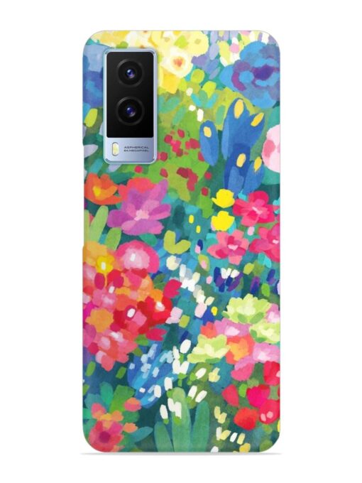 Watercolor Flower Art Snap Case for Vivo V21E (5G) Zapvi