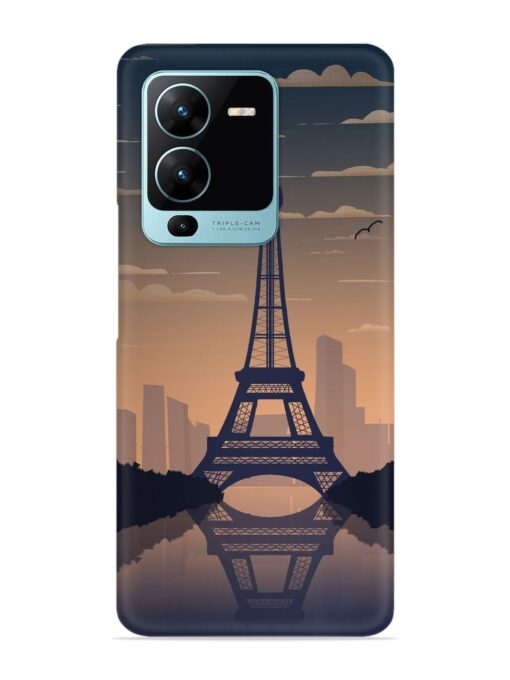 France Paris Eiffel Tower Gradient Snap Case for Vivo V25 Pro (5G) Zapvi