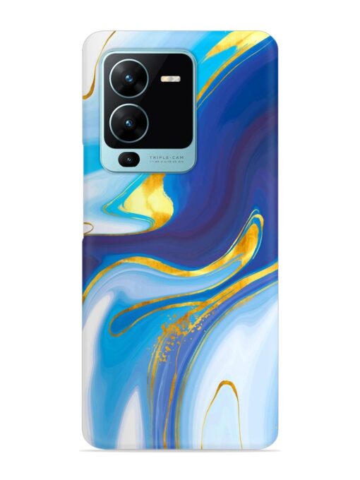 Watercolor Background With Golden Foil Snap Case for Vivo V25 Pro (5G) Zapvi