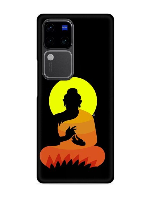 Buddha Art Black Snap Case for Vivo V30 (5G) Zapvi
