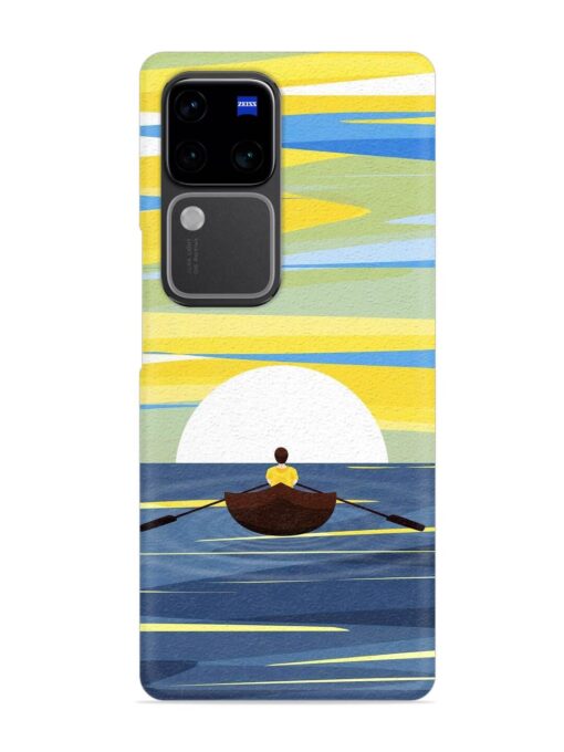 Rowing Person Ferry Paddle Snap Case for Vivo V30 (5G) Zapvi