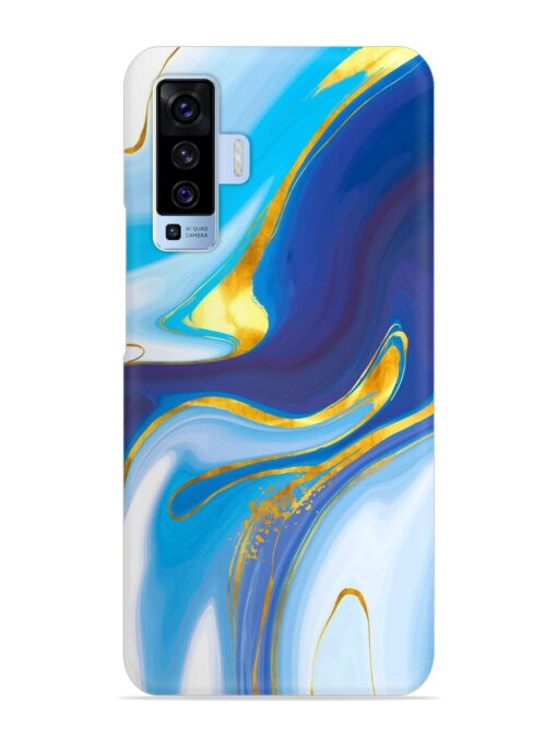 Watercolor Background With Golden Foil Snap Case for Vivo X50 Zapvi