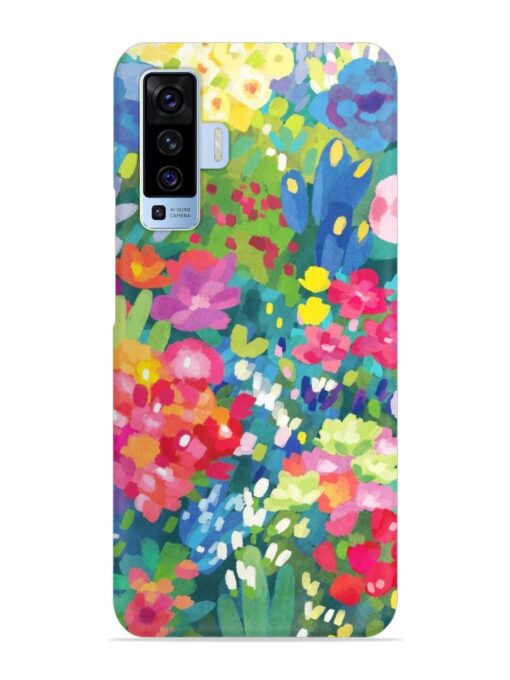 Watercolor Flower Art Snap Case for Vivo X50 Zapvi