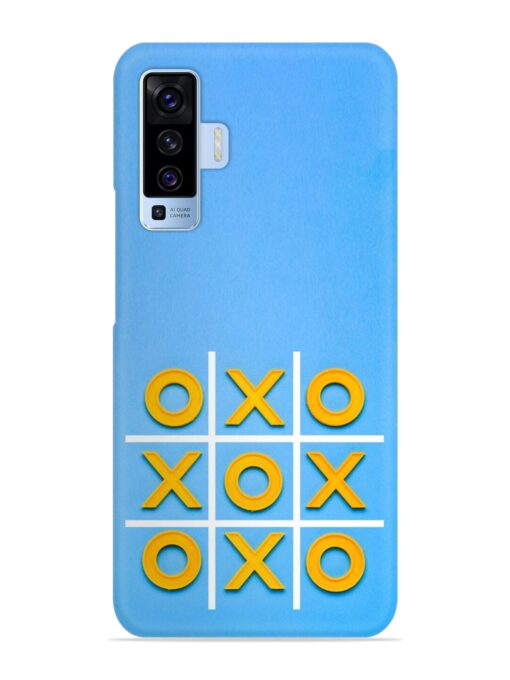 Yellow Plastic Crosses Snap Case for Vivo X50 Zapvi
