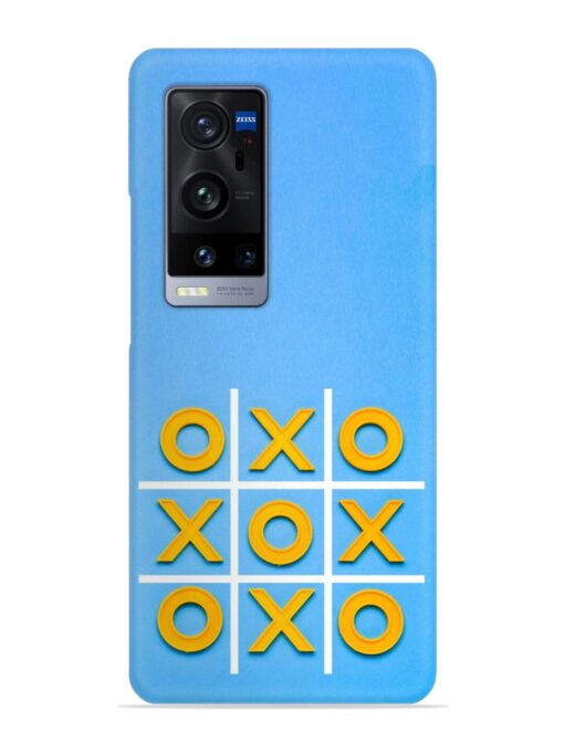 Yellow Plastic Crosses Snap Case for Vivo X60 Pro Plus Zapvi