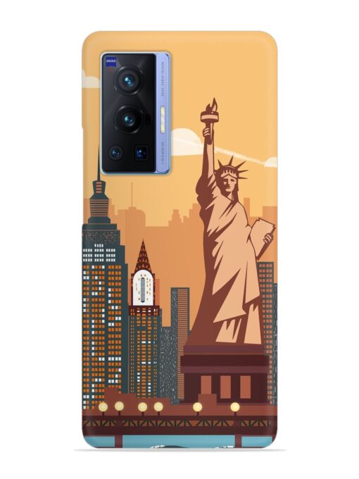 New York Statue Of Liberty Architectural Scenery Snap Case for Vivo X70 Pro (5G) Zapvi