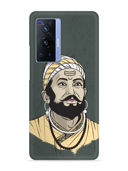 Shivaji Maharaj Vector Art Snap Case for Vivo X70 Pro (5G) Zapvi