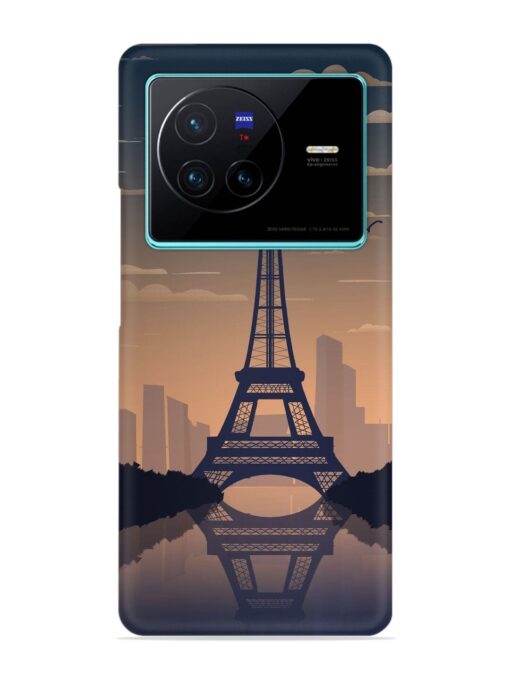 France Paris Eiffel Tower Gradient Snap Case for Vivo X80 Zapvi