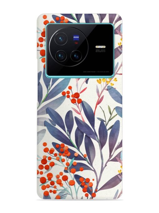 Seamless Floral Pattern Snap Case for Vivo X80 Zapvi