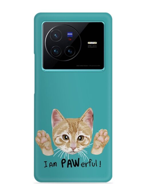 Typography Slogan Cat Snap Case for Vivo X80 Zapvi