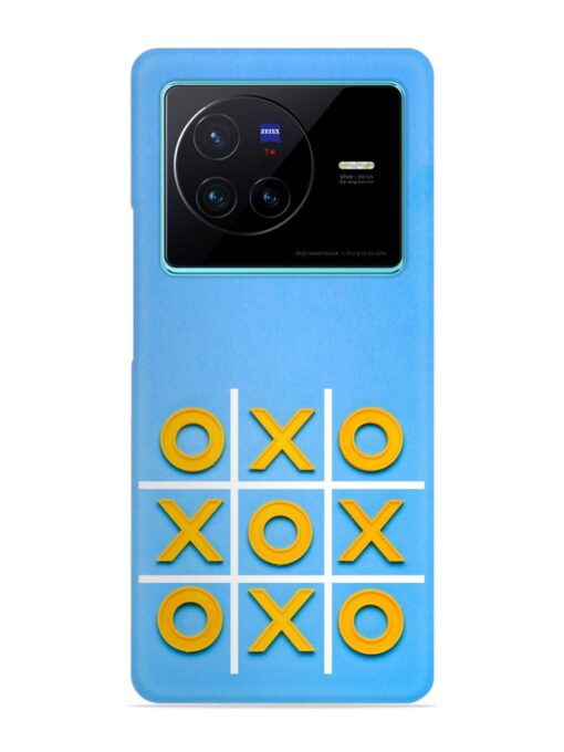 Yellow Plastic Crosses Snap Case for Vivo X80 Zapvi