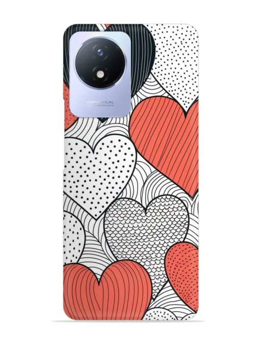 Girly Heart Seamless Snap Case for Vivo Y02T Zapvi