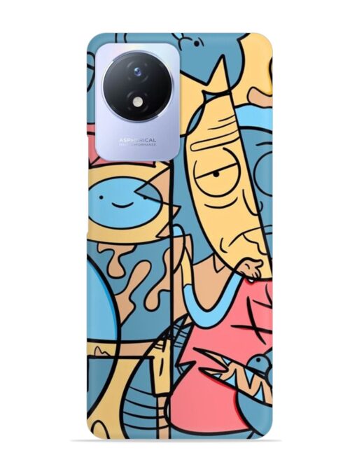 Silly Face Doodle Snap Case for Vivo Y02T Zapvi