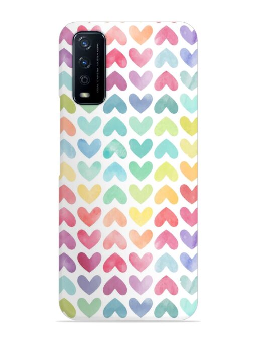 Seamless Colorful Watercolor Snap Case for Vivo Y12G Zapvi